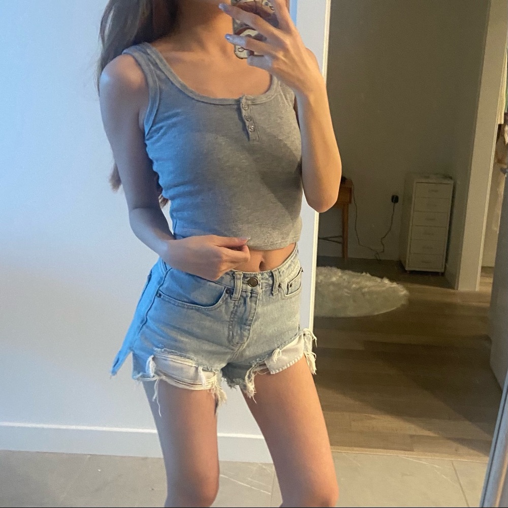 Brandy Melville style Beyonca Tank in Gray